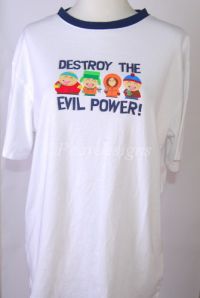 South Park DESTROY THE EVIL POWER Tshirt Sz L XL